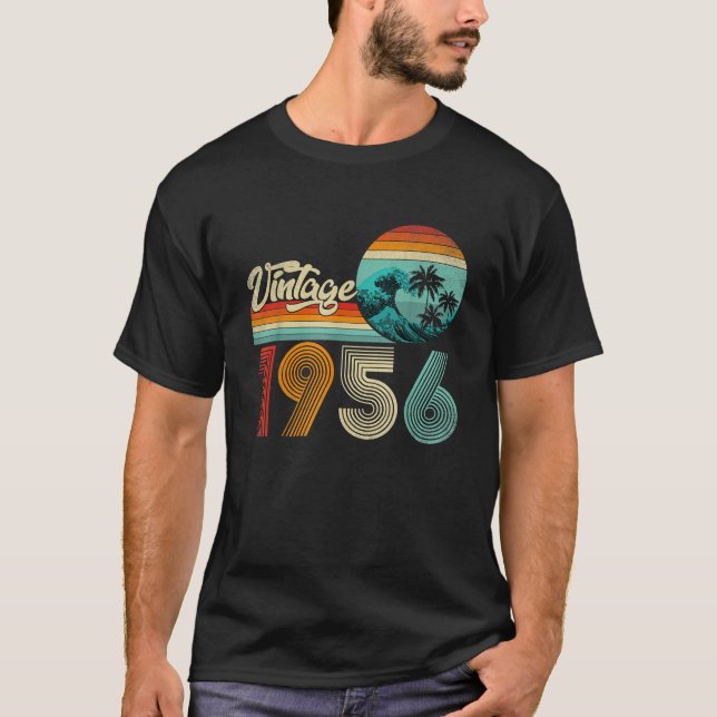 Camiseta Design de 70 Clássico 1956 Para Hoje Engraçado (Frente)