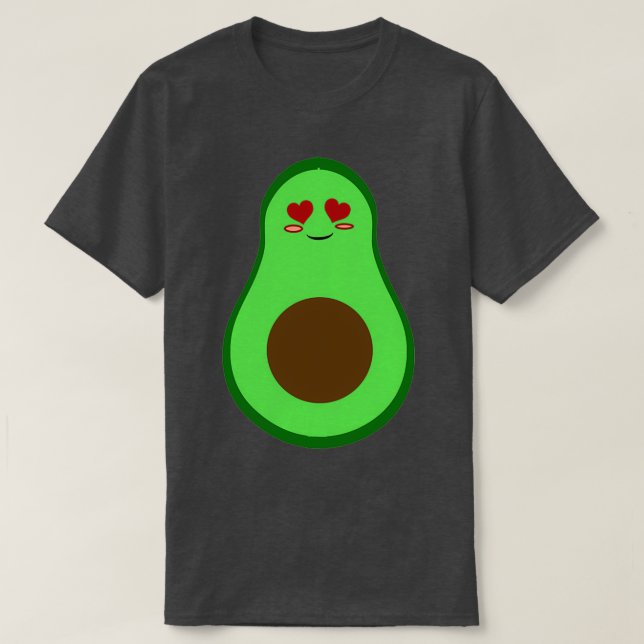Camiseta Design de abacate bonito com olhos vermelhos (Frente do Design)