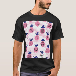 Camiseta Design de abacaxi, padrão de colheita.