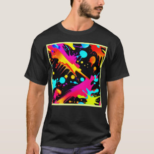 Camiseta Design de abertura de tinta nova