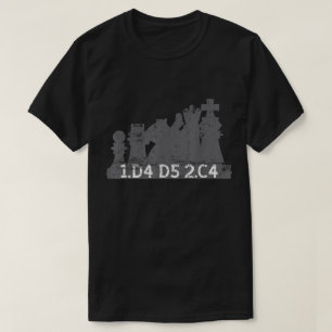 Camiseta Design de Abertura de Xadrez da Gambito da Rainha