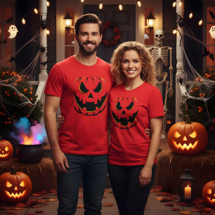 Camiseta Design de Abóbora 3D do Halloween. Salta Do Produt