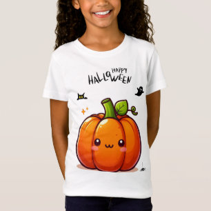 Camiseta Design de Abóbora Adorável do Halloween para diver
