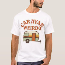 Design de Acampamento Caravana Weirdo Retro