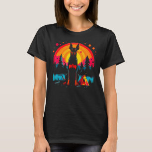 Camiseta Design de acampamento de Dog Doberman Pinscher
