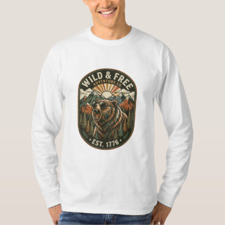 Camiseta Design de Acampamento Retrô para Amantes de Nature