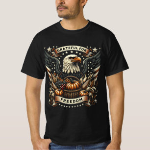 Camiseta Design de Ação de Graças Patriótica