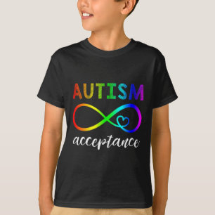 Camiseta Design de Aceitação do Autismo em vez de Vermelho
