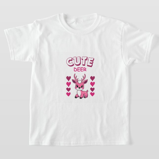 Camiseta design de adesivo de cervo fofo (Postura )