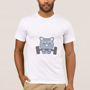 Camiseta design de adoradores de ginástica de gato fofo d
