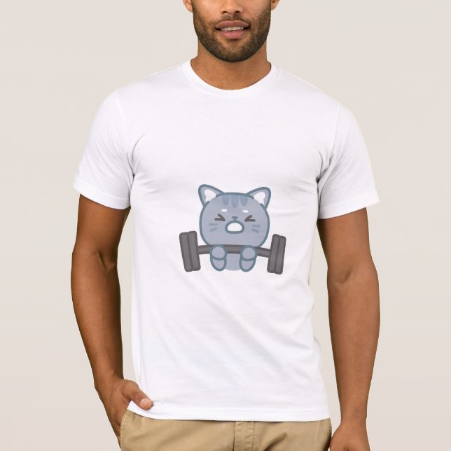 Camiseta design de adoradores de ginástica de gato fofo | d (Frente)