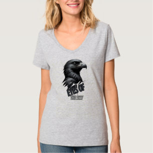 Camiseta Design de Águia Monocromática