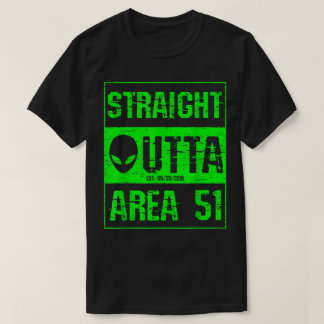 Camiseta Design de Alien Neon Retirado da Área 51