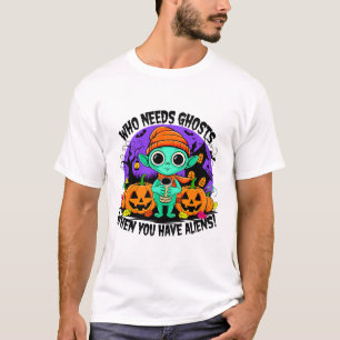 Camiseta Design de Alienígena de Halloween para diversão ma