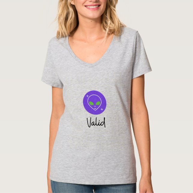 Camiseta Design de Alienígena válida (Frente)