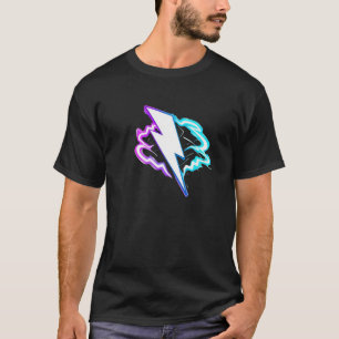 Camiseta Design de alimentação do raio retrorreflector neon