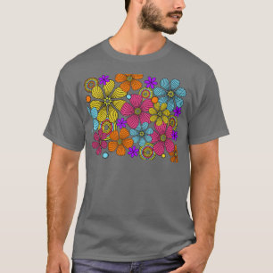 Camiseta design de alimentação do ventilador traseiro 70s