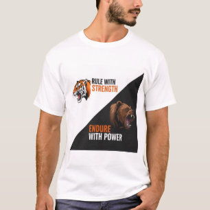 Camiseta Design de alimentação por divisão do Tigre e do Ur