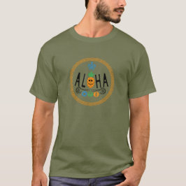Camiseta Design de Aloha Pineapple - Basic Dark T Shirt