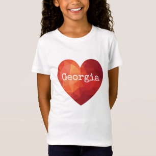 Camiseta Design de alta tecnologia moderna, nome em coraç