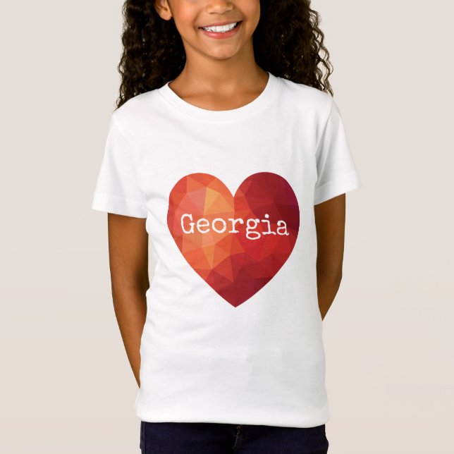 Camiseta Design de alta tecnologia moderna, nome em coraçõe (Frente)
