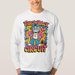 Camiseta Design de alto salto do robô retromotor dos anos 9