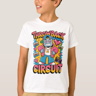 Camiseta Design de alto salto do robô retromotor dos anos 9