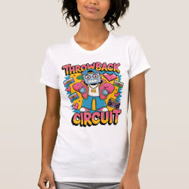 Camiseta Design de alto salto do robô retromotor dos anos 9