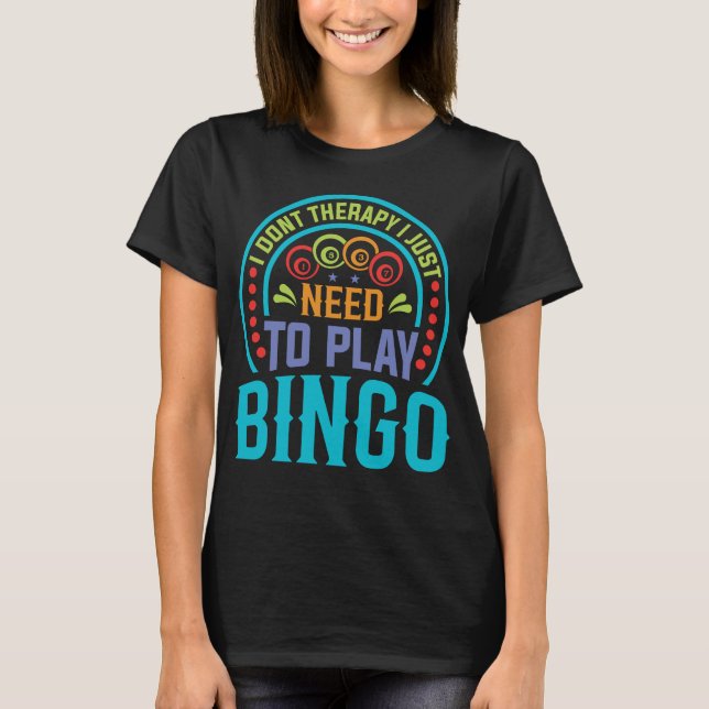 Camiseta Design de Amante de Bingo Engraçado – Presente par (Frente)