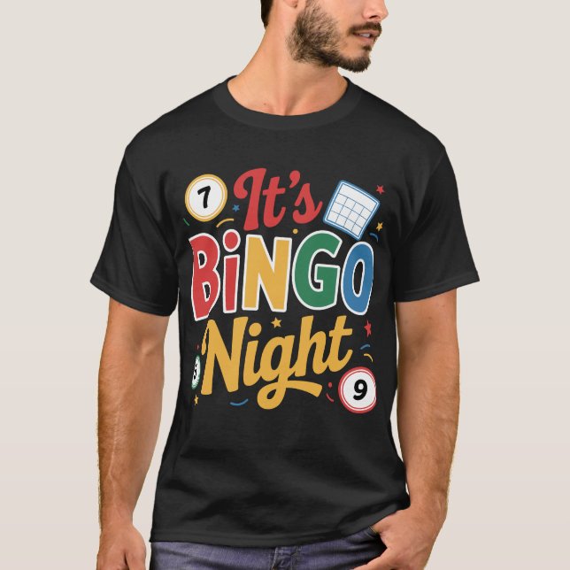 Camiseta Design de Amante de Bingo Engraçado – Presente par (Frente)
