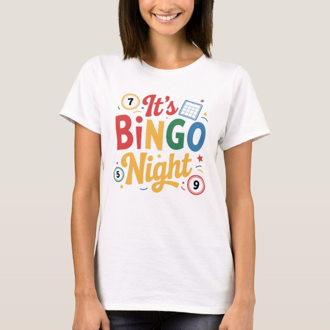 Camiseta Design de Amante de Bingo Engraçado – Presente par (Frente)