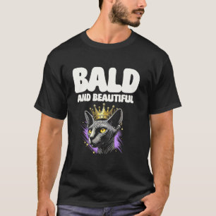 Camiseta Design de Amante de Gato Sphynx Careca e Bonito