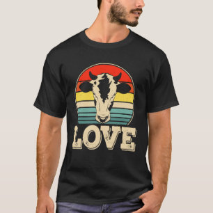 Camiseta Design de Animal de Fazenda Vintage Pôr do Sol Amo
