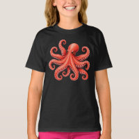 Design de animal marinho polvo do oceano