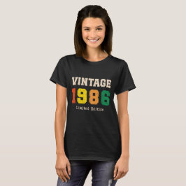 Camiseta Design de Aniversário Retro Edição Limitada Vintag