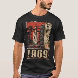 Camiseta Design de Antecedentes de Lua de 1969