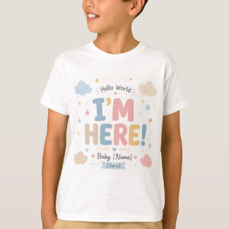 Camiseta Design de Anúncio de Recém-Nascido