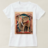 Design de Arte 3D do Elefante Indiano