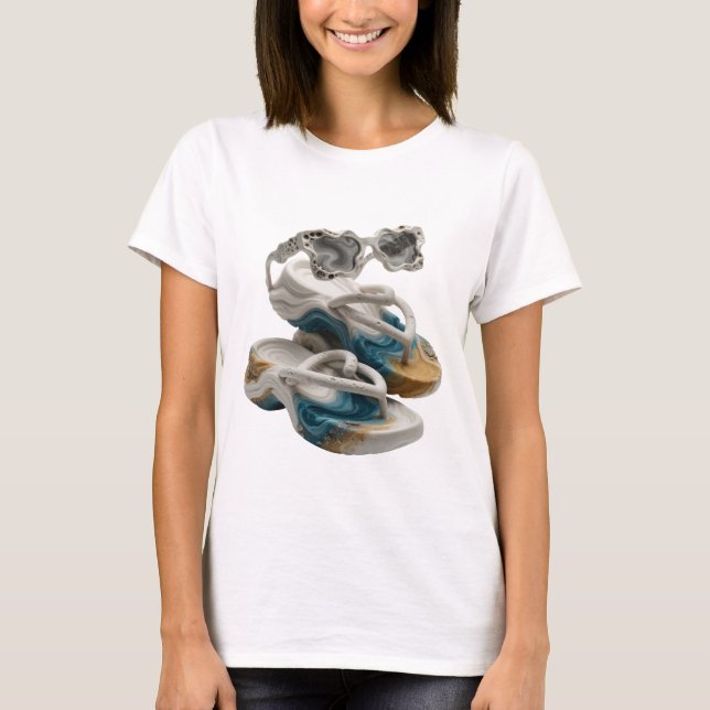 Camiseta Design de ARTE ABSTRATA Cinza Atraente (Frente)
