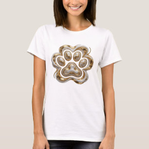 Camiseta Design de ARTE ABSTRATA em Ouro Elegante