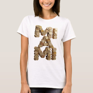 Camiseta Design de ARTE ABSTRATA em Ouro Moderno