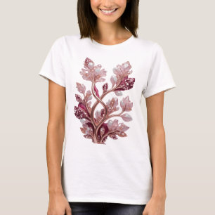 Camiseta Design de Arte Abstrata em Prata Moderna