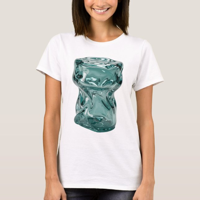 Camiseta Design de ARTE ABSTRATA Prata Clássica v2 (Frente)