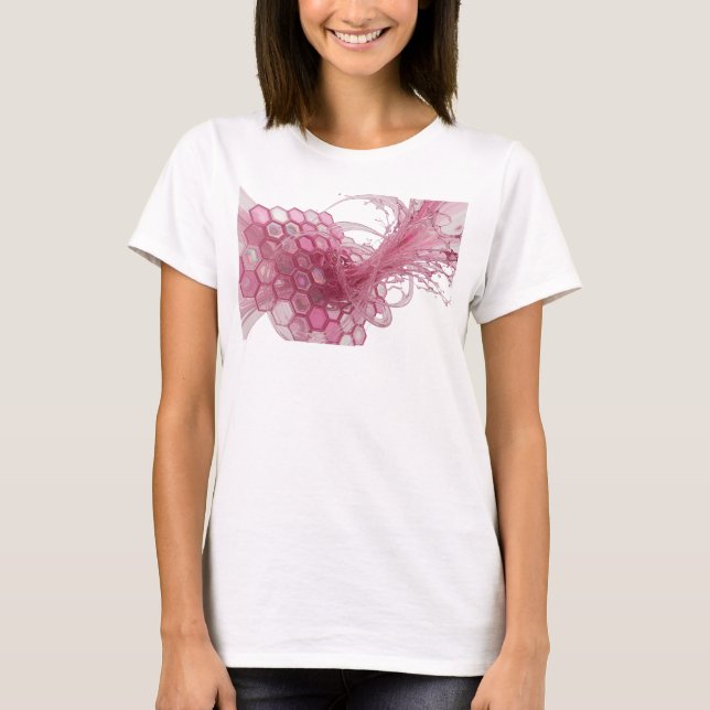Camiseta Design de ARTE ABSTRATA Prata Moderna (Frente)