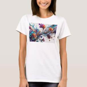Camiseta Design de ARTE ABSTRATA prateada atraente