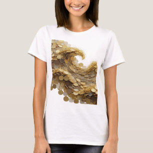 Camiseta Design de ARTE ABSTRATA Prateada da Moda v3