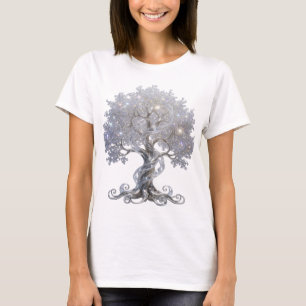 Camiseta Design de ARTE ABSTRATA Prateado Elegante