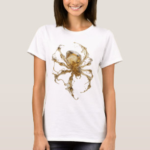 Camiseta Design de ARTE ABSTRATA Sleek Dourado