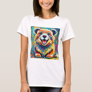 Camiseta Design de arte animal com negrito, dinâmico