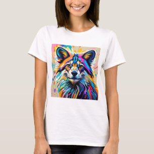 Camiseta design de arte animal feliz e engraçada e fofa